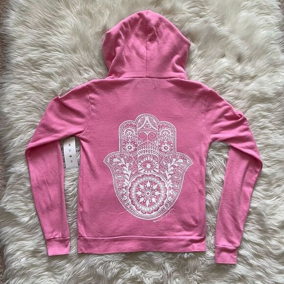 Spiritual Gangster Hamsa Hoodie Pink XS - Picture 4 of 6